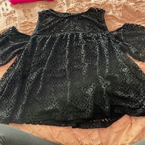 Atmosphere cutout shoulder top. Size 12 in black